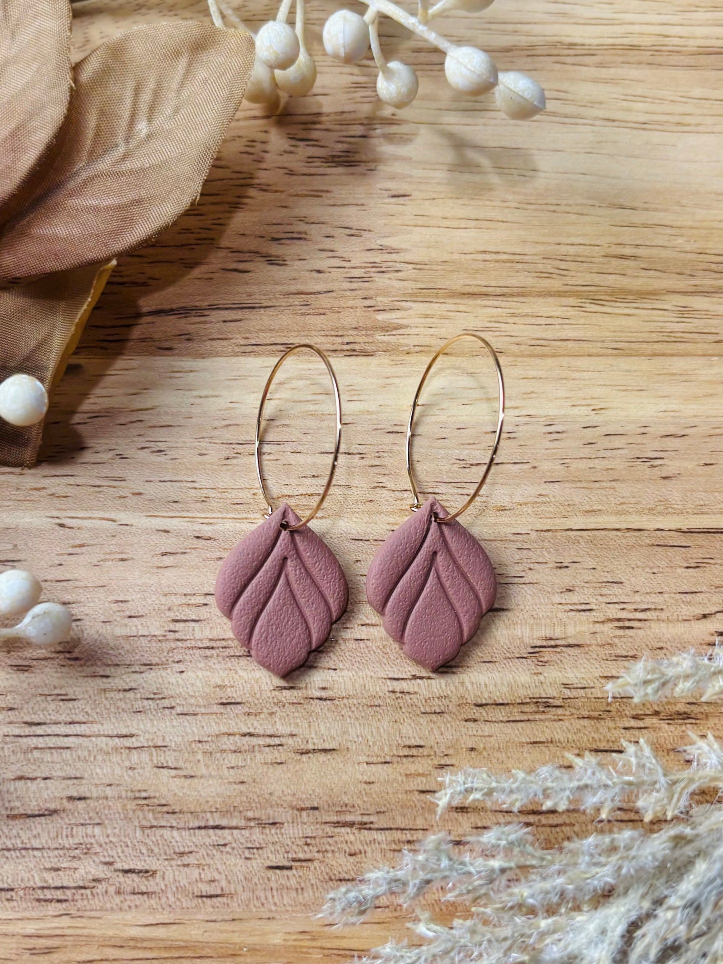 Fall Colored Textured Hoops