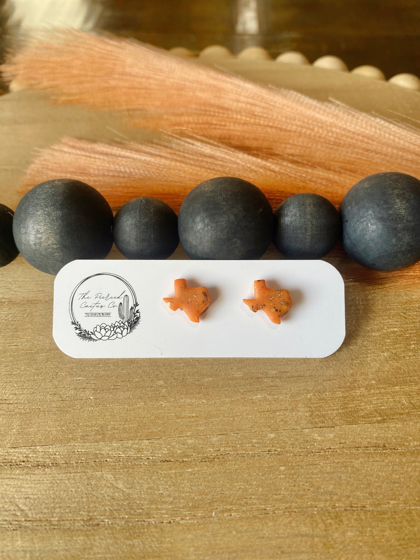 Orange & Gold Texas Studs