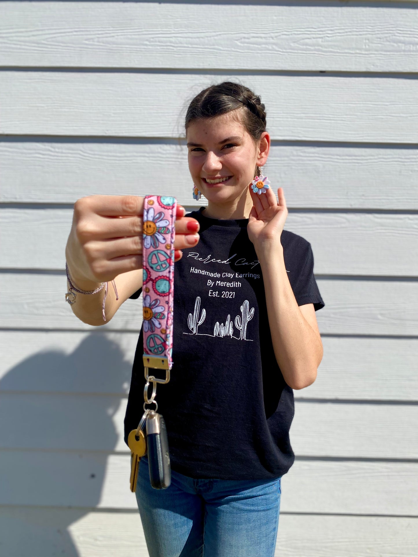The Groovy Gal Matching Key Wristlet