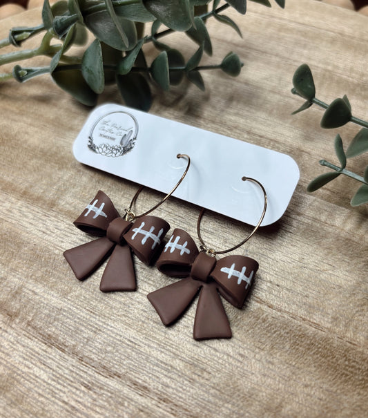 Football Bow Hoops
