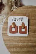 Terra Cotta & Gold Statement Dangle
