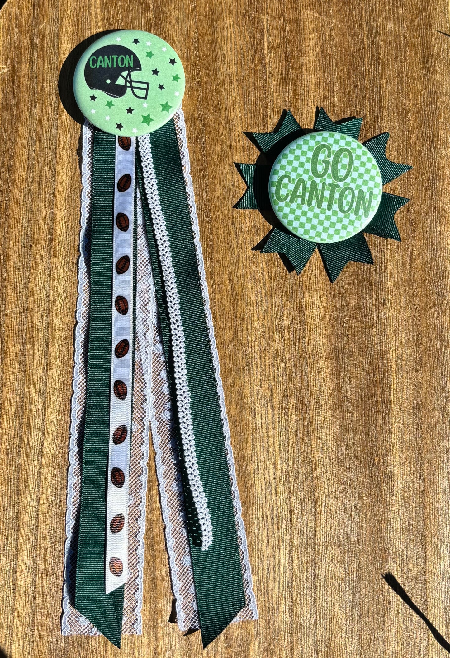 Custom Spirit Button With Ribbon
