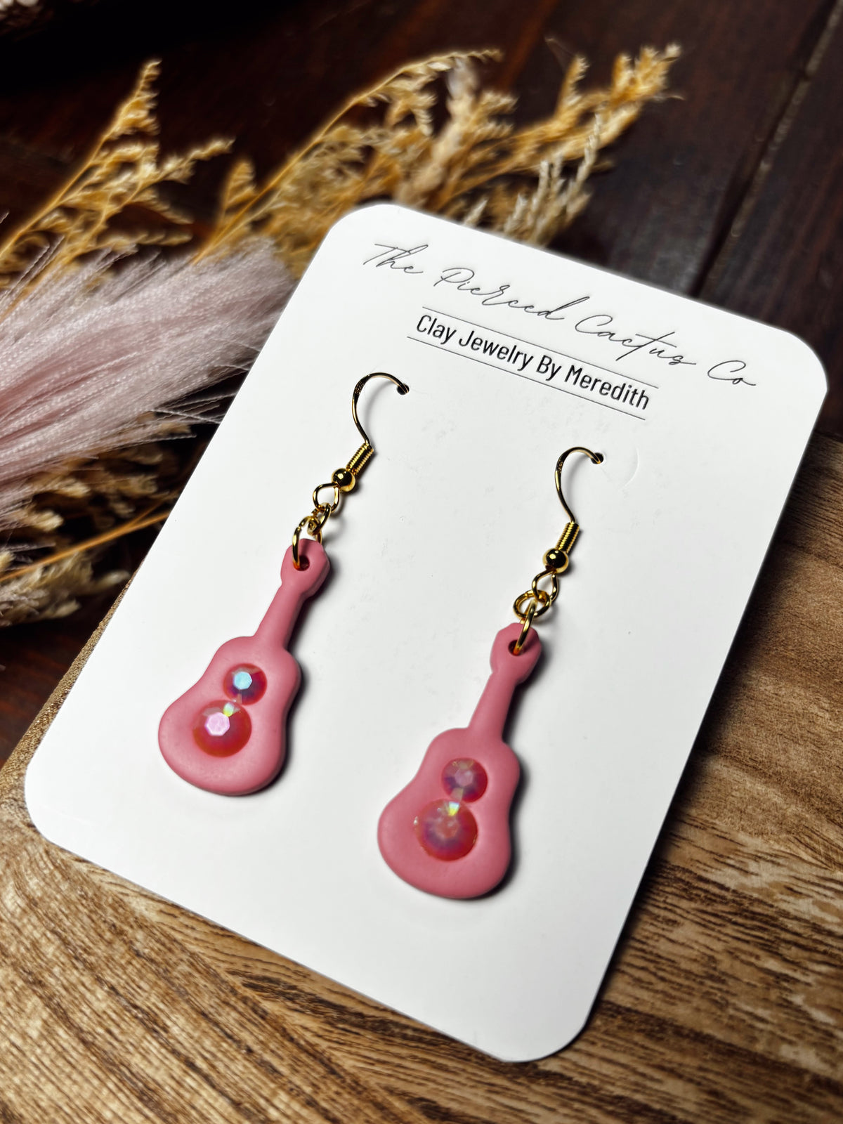 Rhinestoned Guitar Dangle