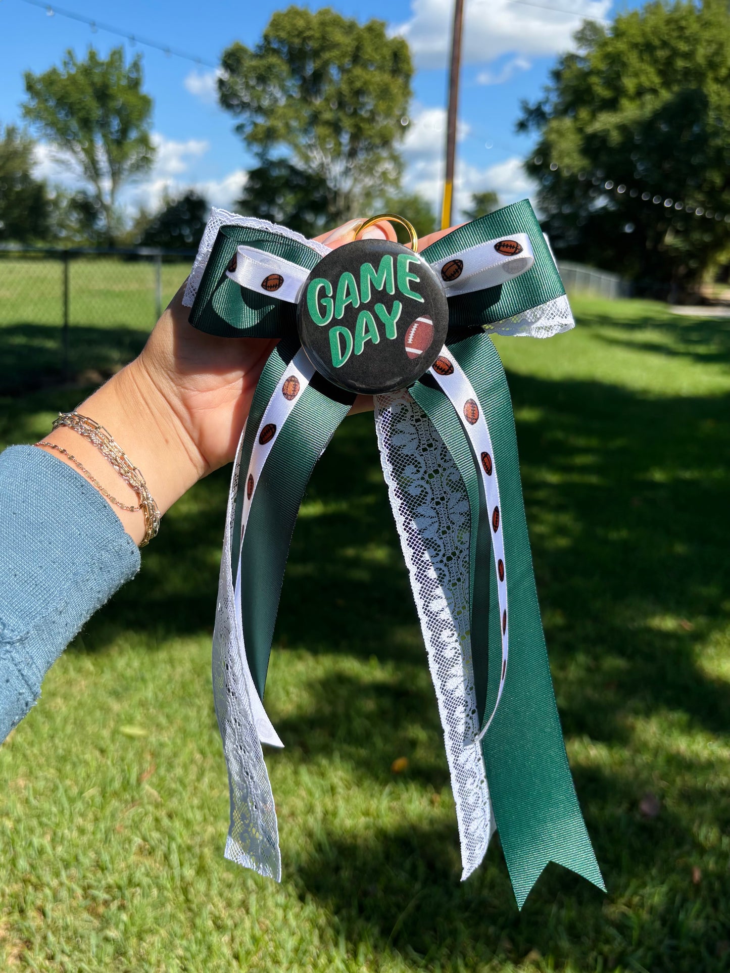 Custom Spirit Button With Ribbon