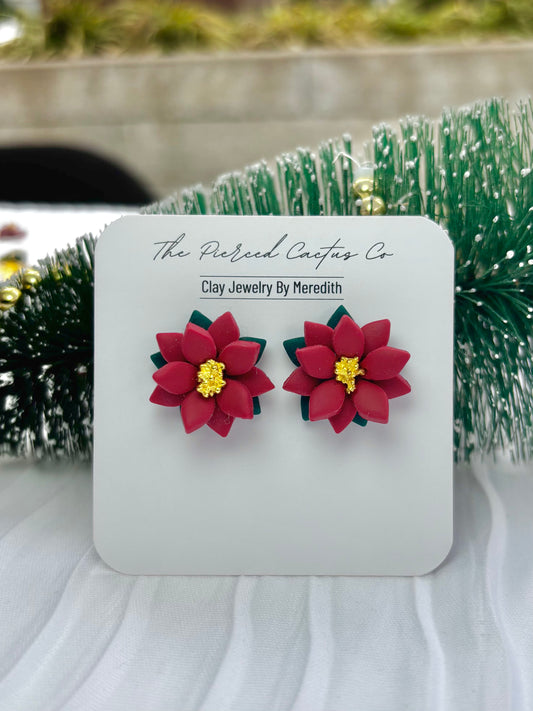 Poinsetta Studs