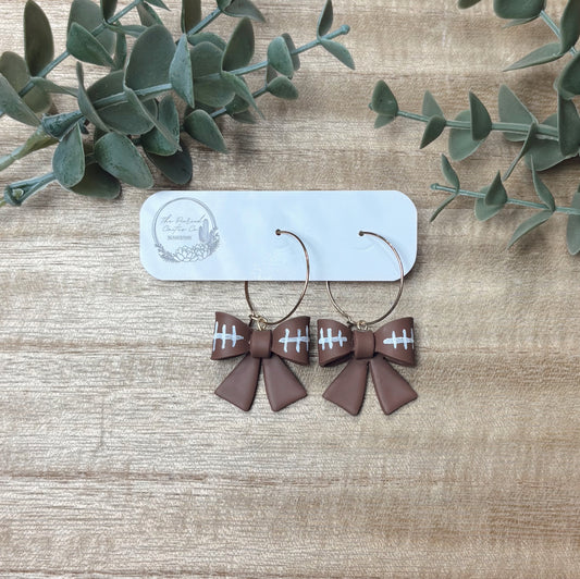 Football Bow Hoops