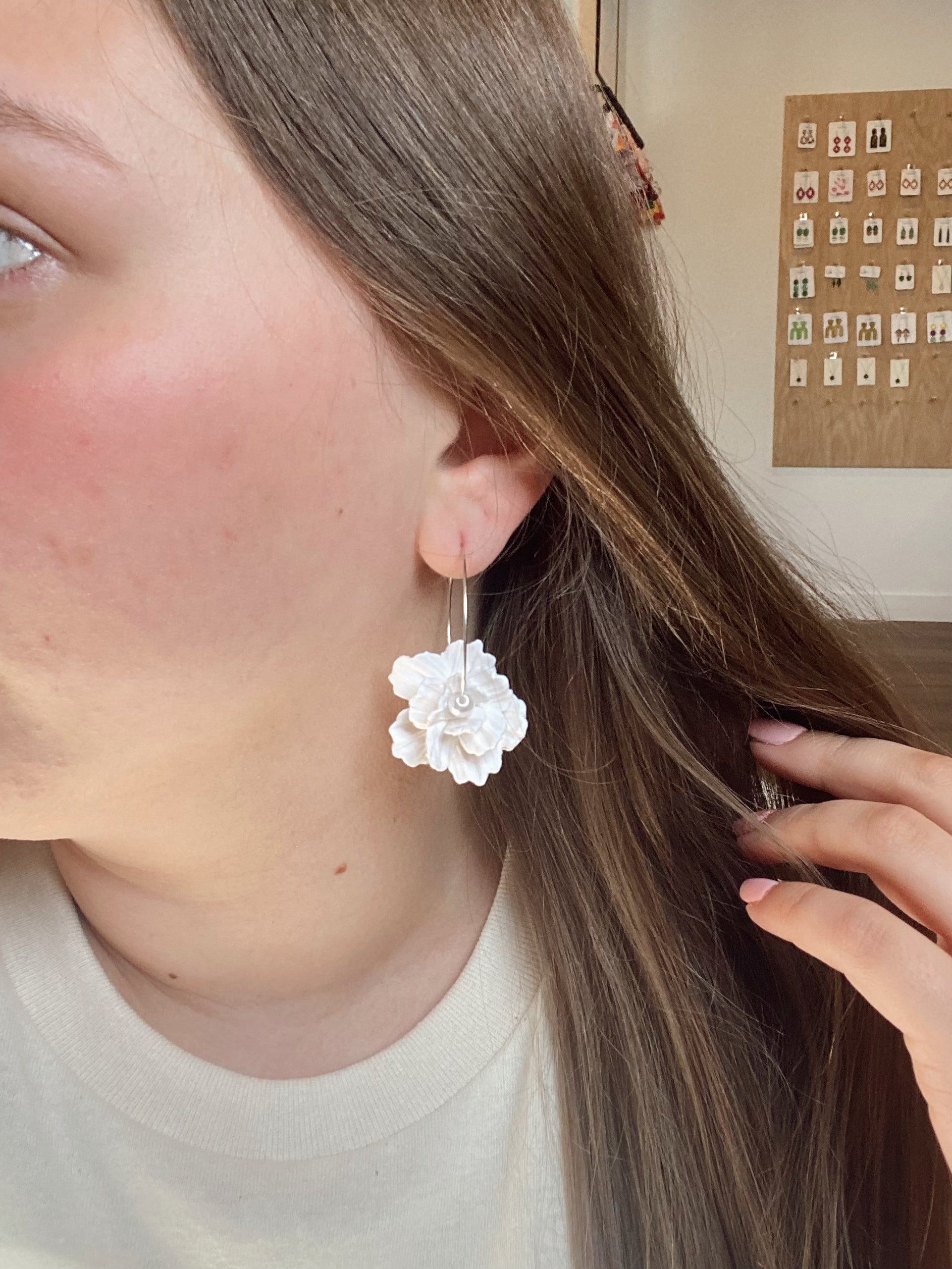 White Flower Hoop