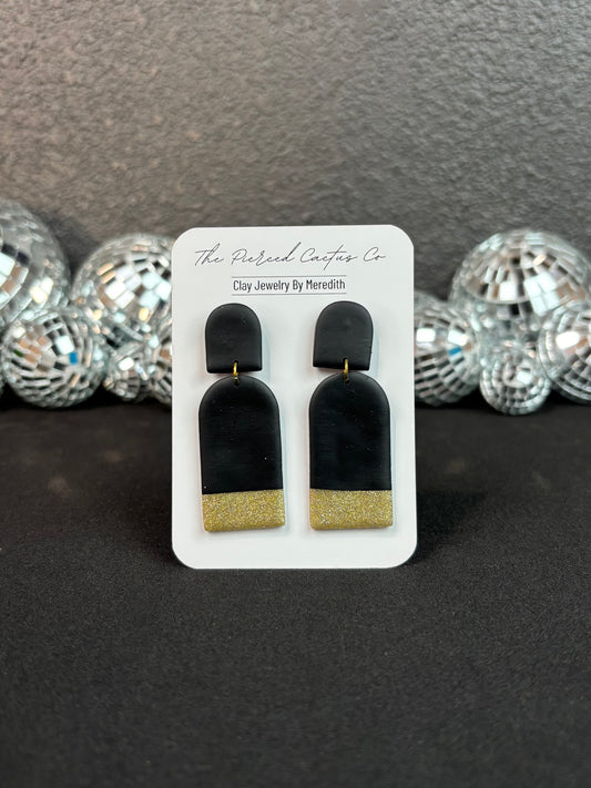 Black & Gold Half Dangle