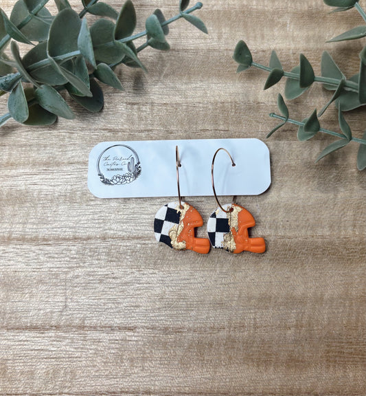 Checkered Helmet Dangles