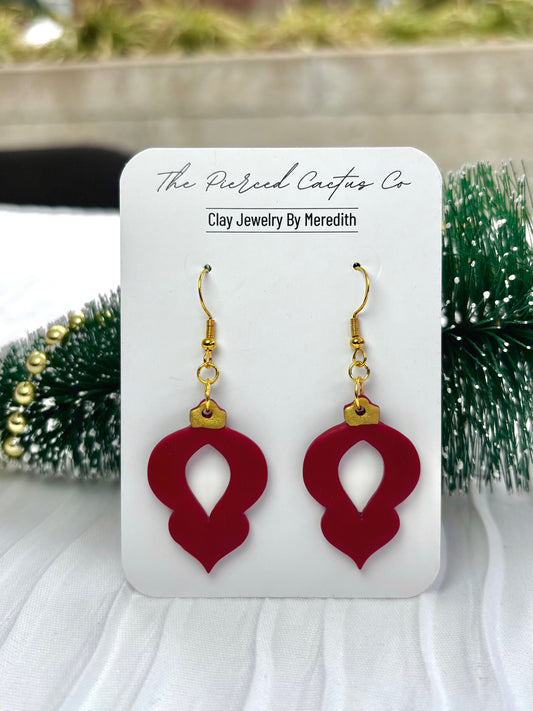 Red & Gold Ornament Dangle