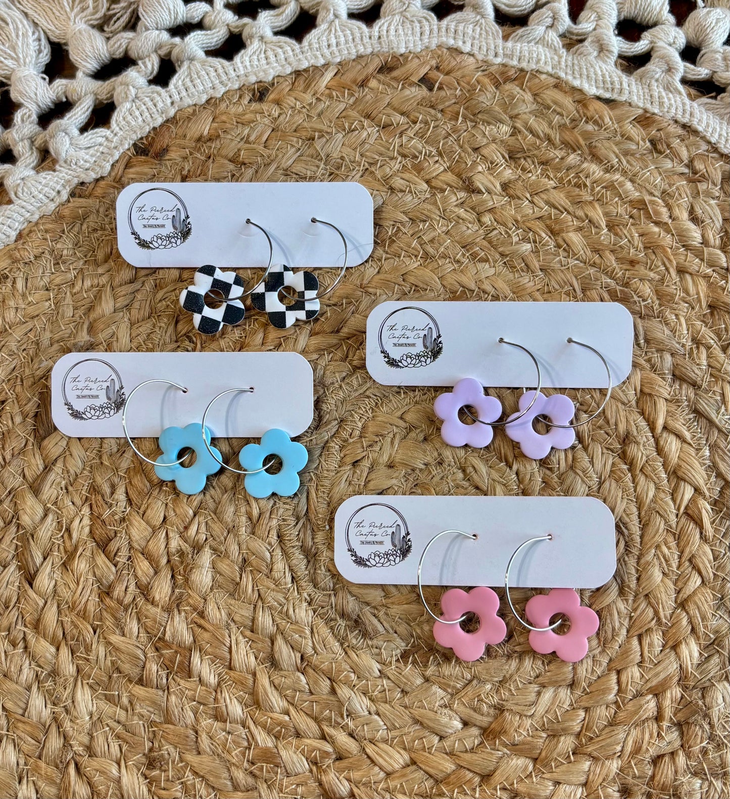 Mini Flower Hoops