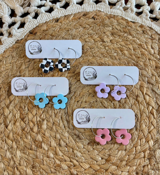 Mini Flower Hoops