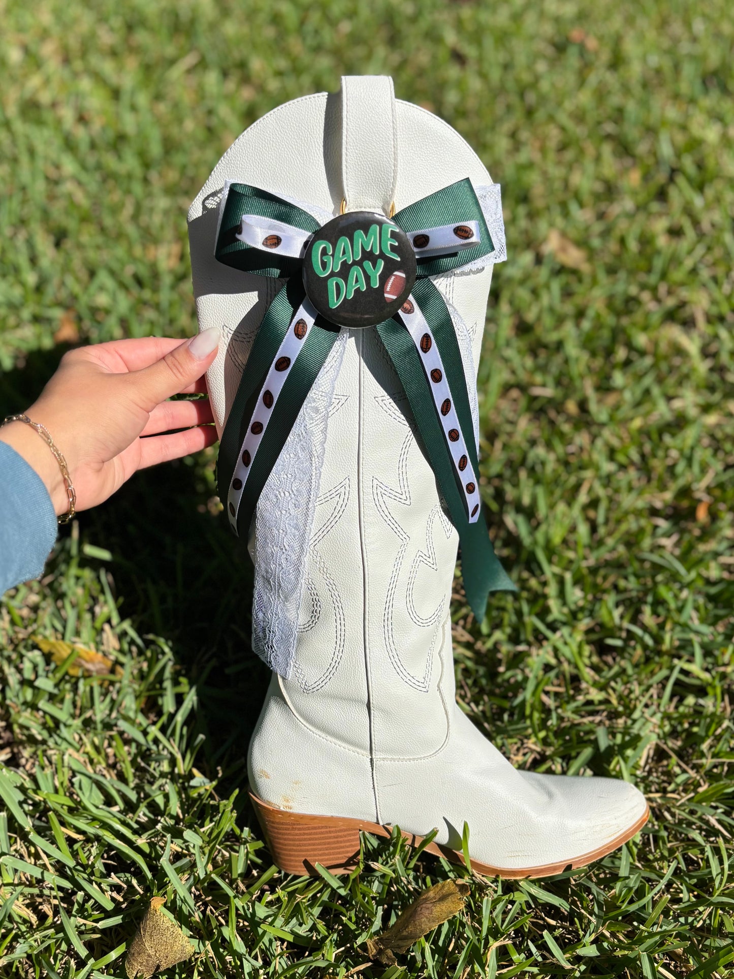 Custom Spirit Button With Ribbon