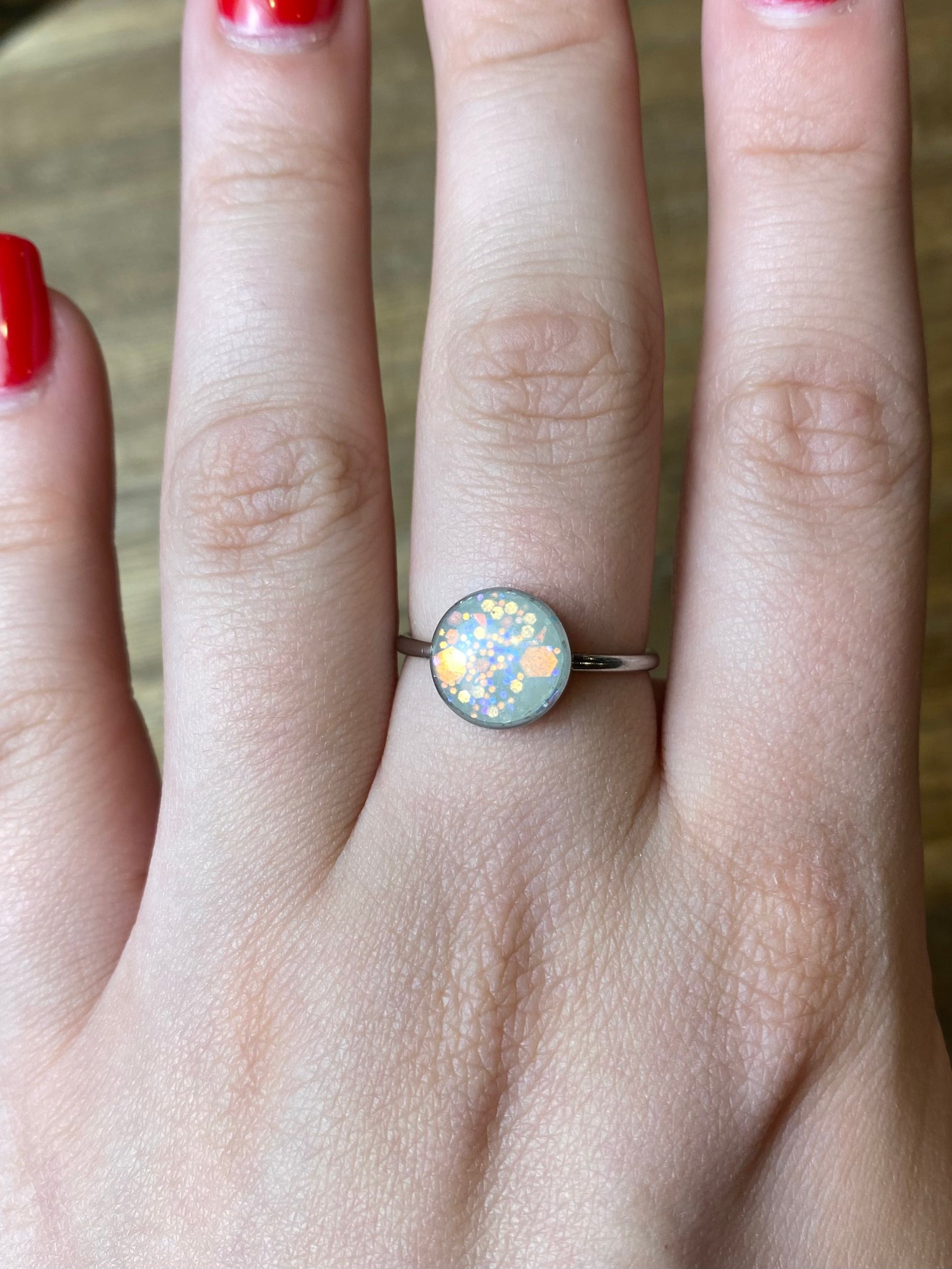 Opal Clay Adjustable Ring