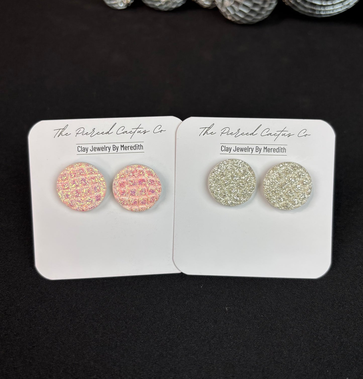 FIVE DOLLAR FRIDAY | Glittered Large Disco Ball Studs