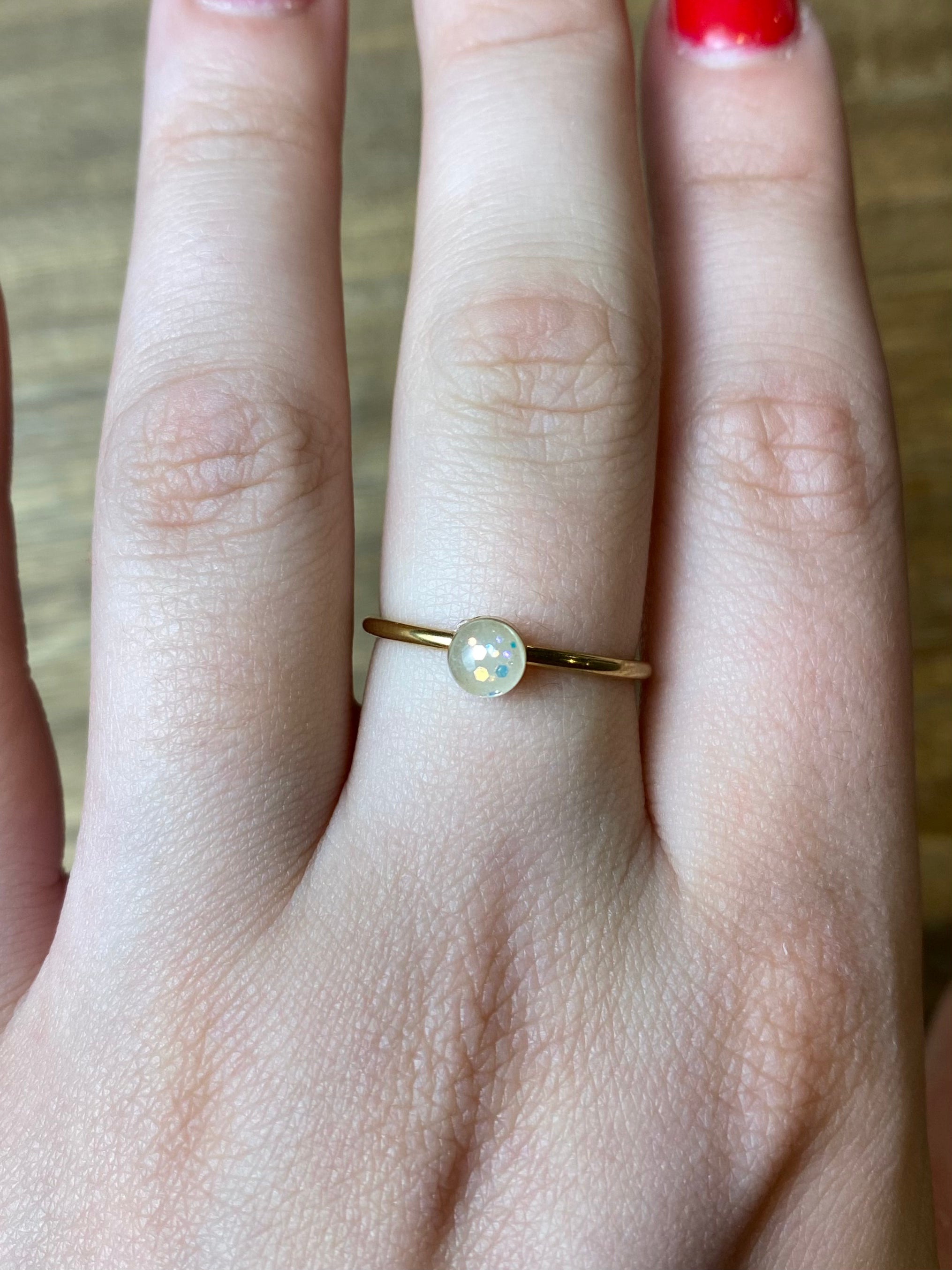 Opal Clay Adjustable Ring