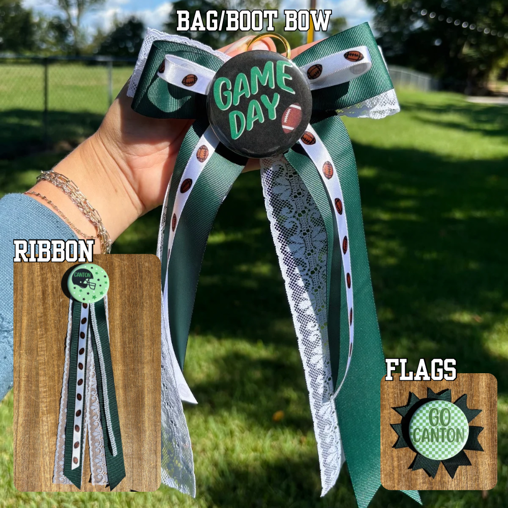 Custom Spirit Button With Ribbon