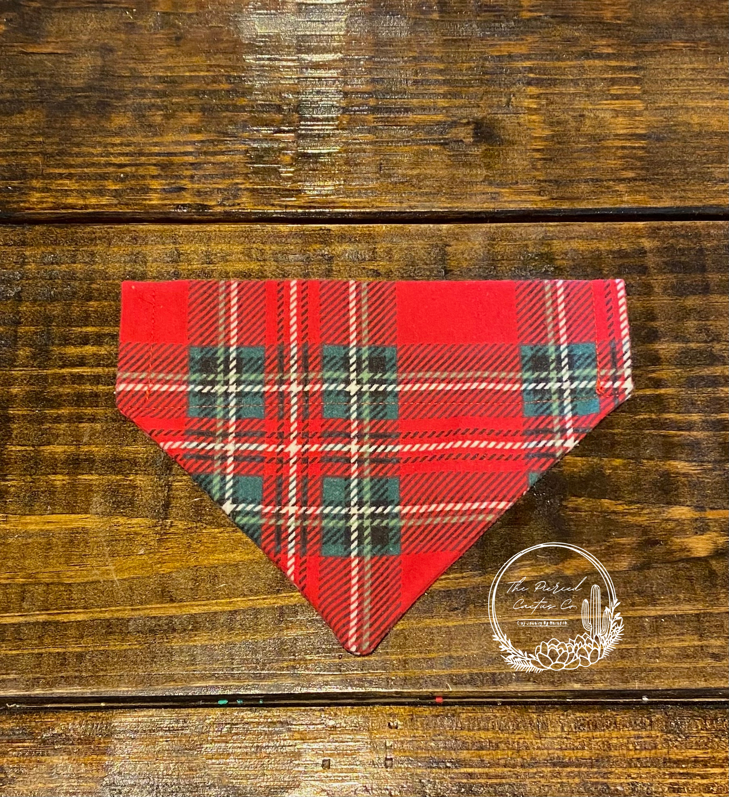 A Christmas Pup Plaid Bandana - Collar Slip