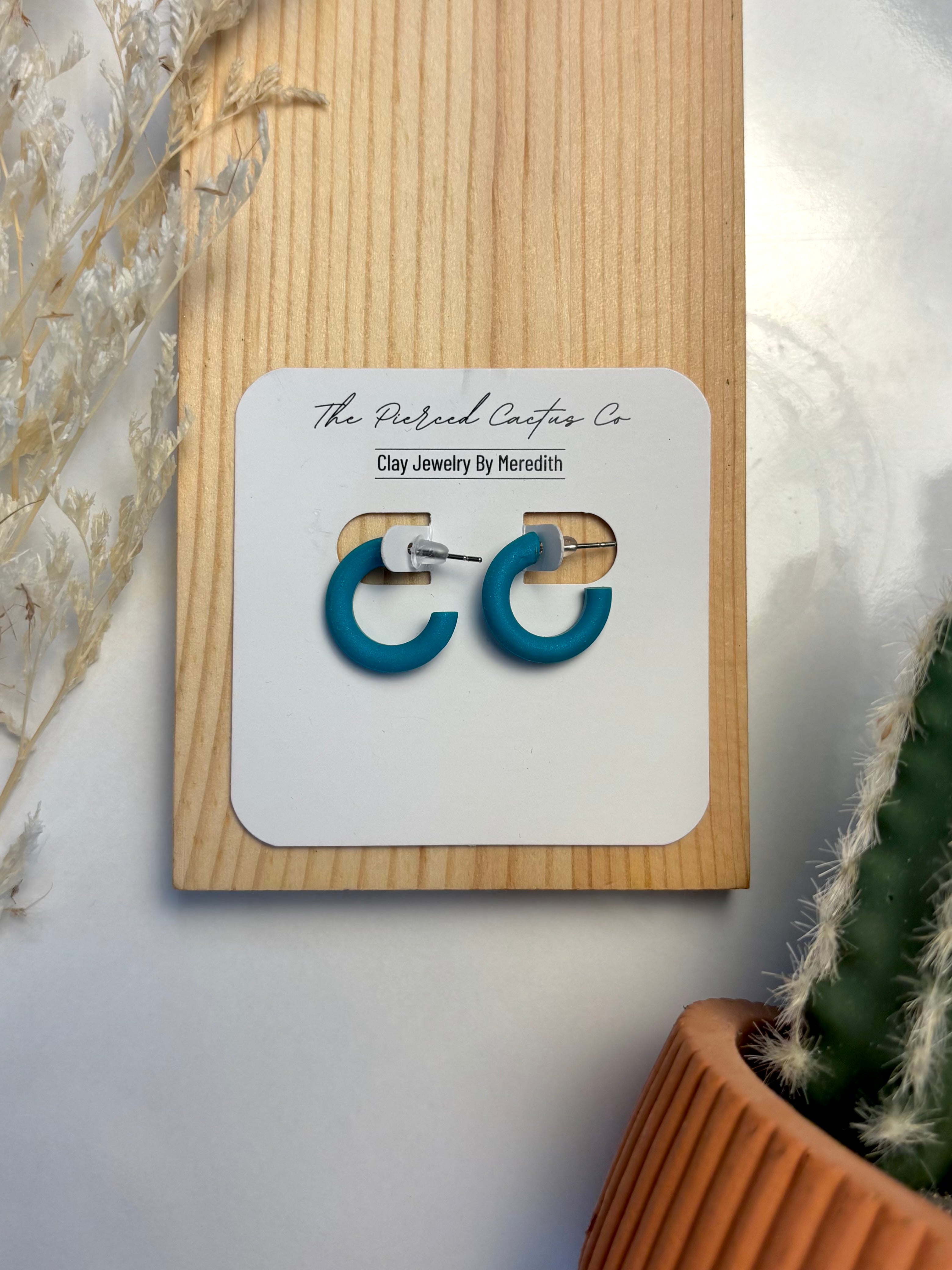 Turquoise Mini Hoops