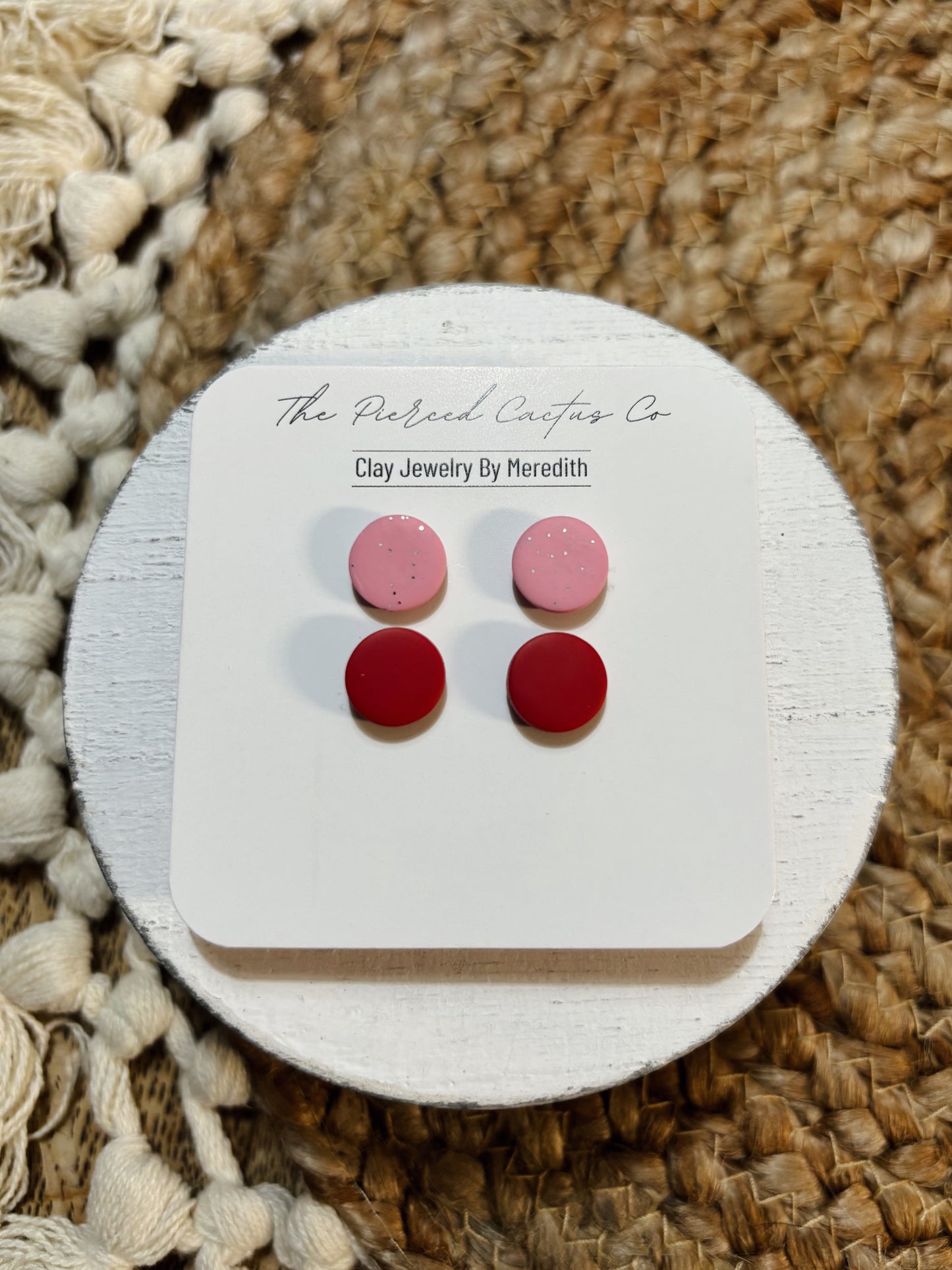 Pink & Red Simple Stud Pack