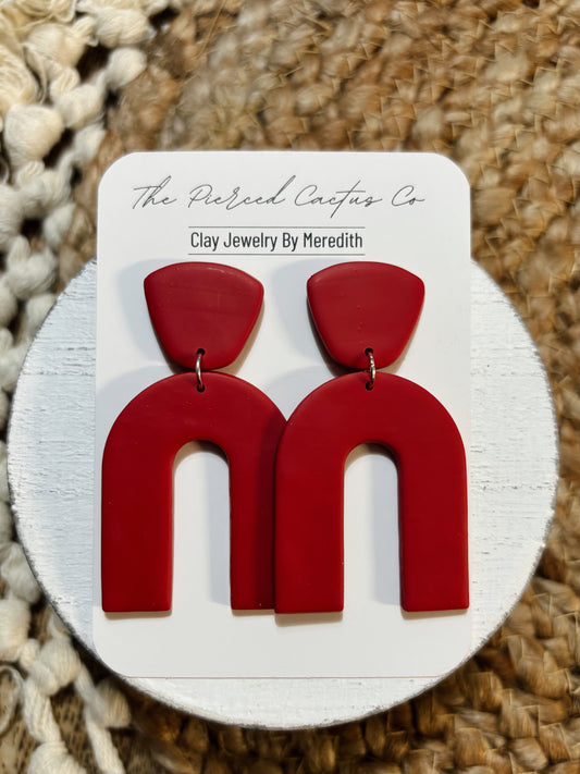 Red Arched Dangle