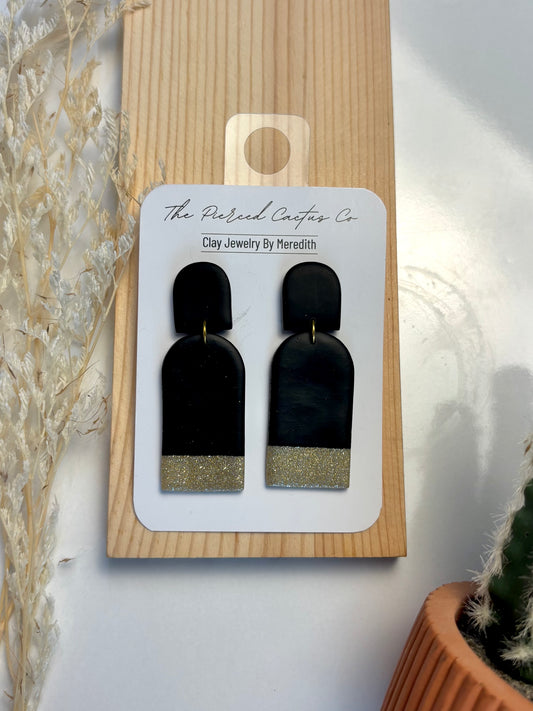 Black & Gold Half Dangle