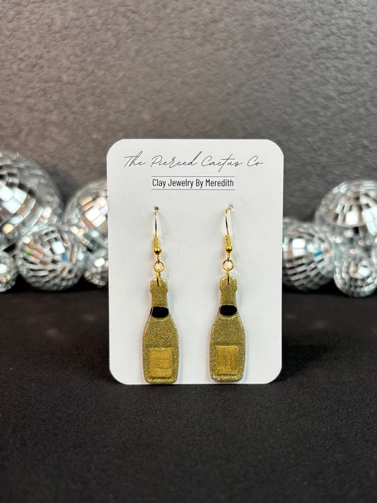 Gold Glossed Champagne Dangle