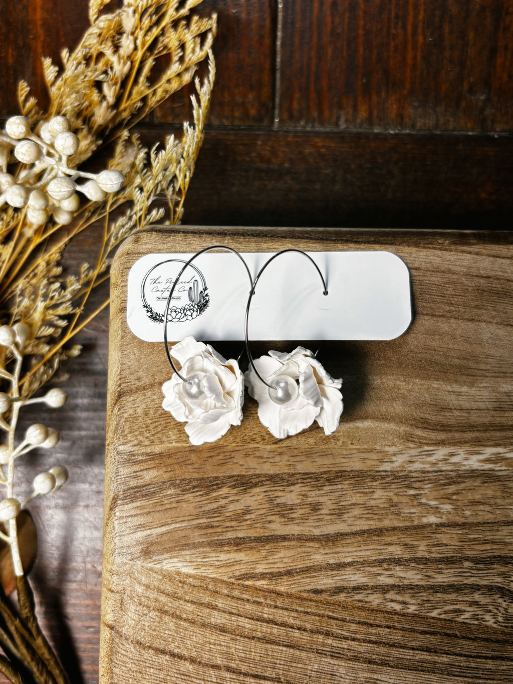 White Flower Hoop