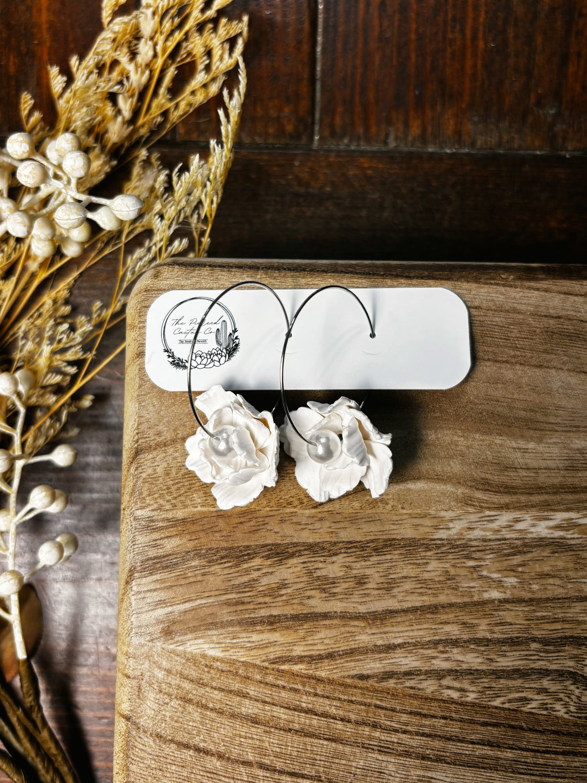 White Flower Hoop