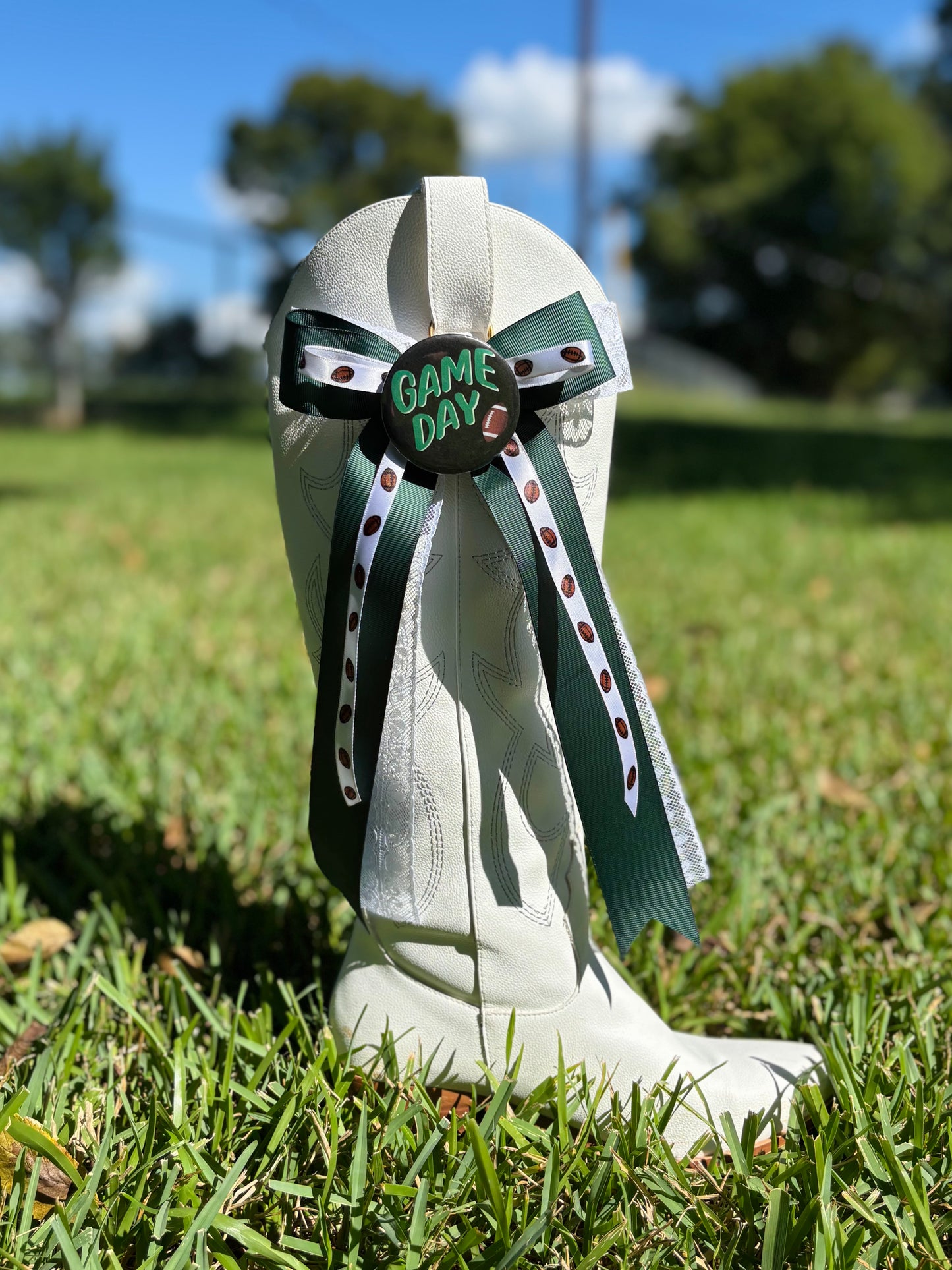 Custom Spirit Button With Ribbon