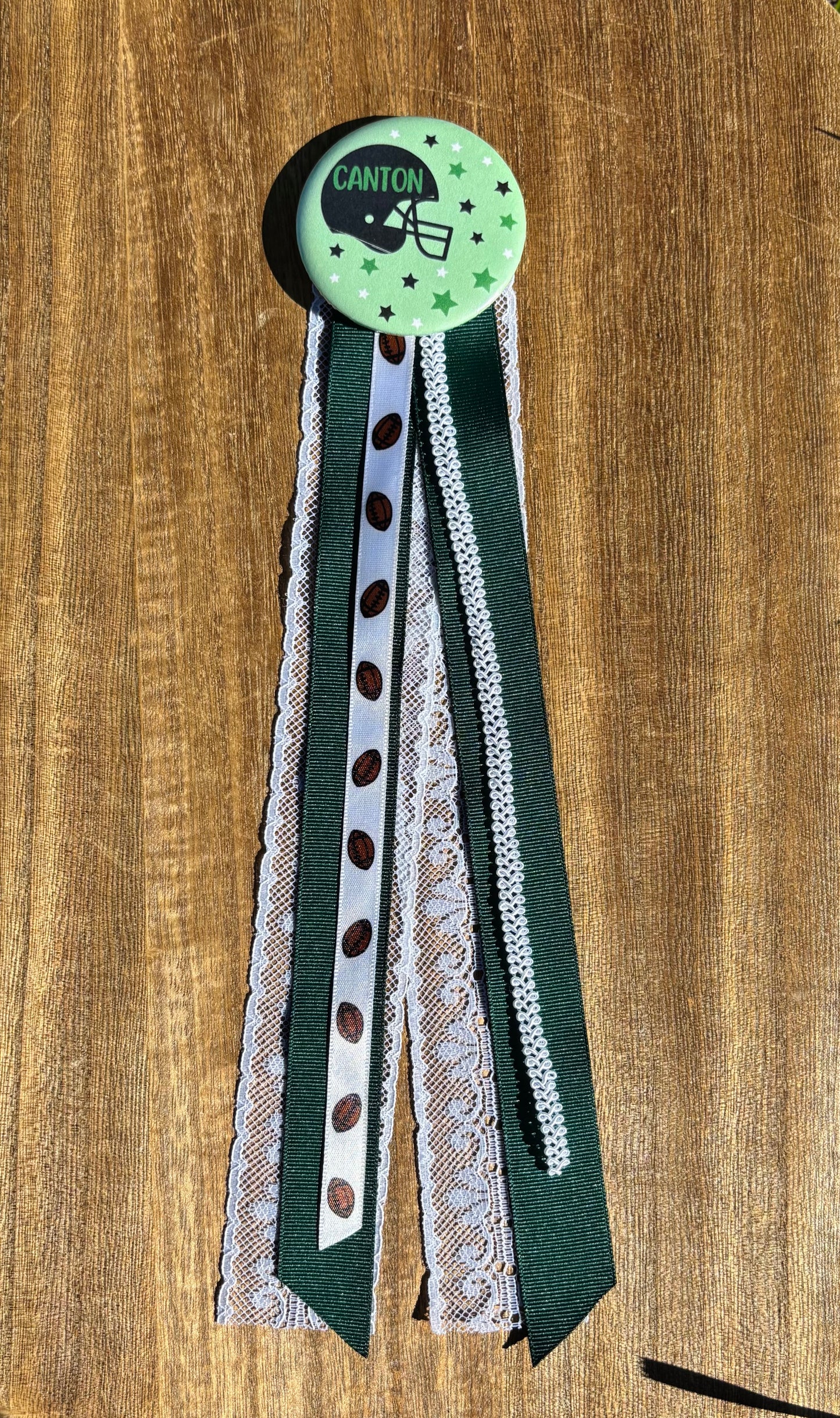 Custom Spirit Button With Ribbon