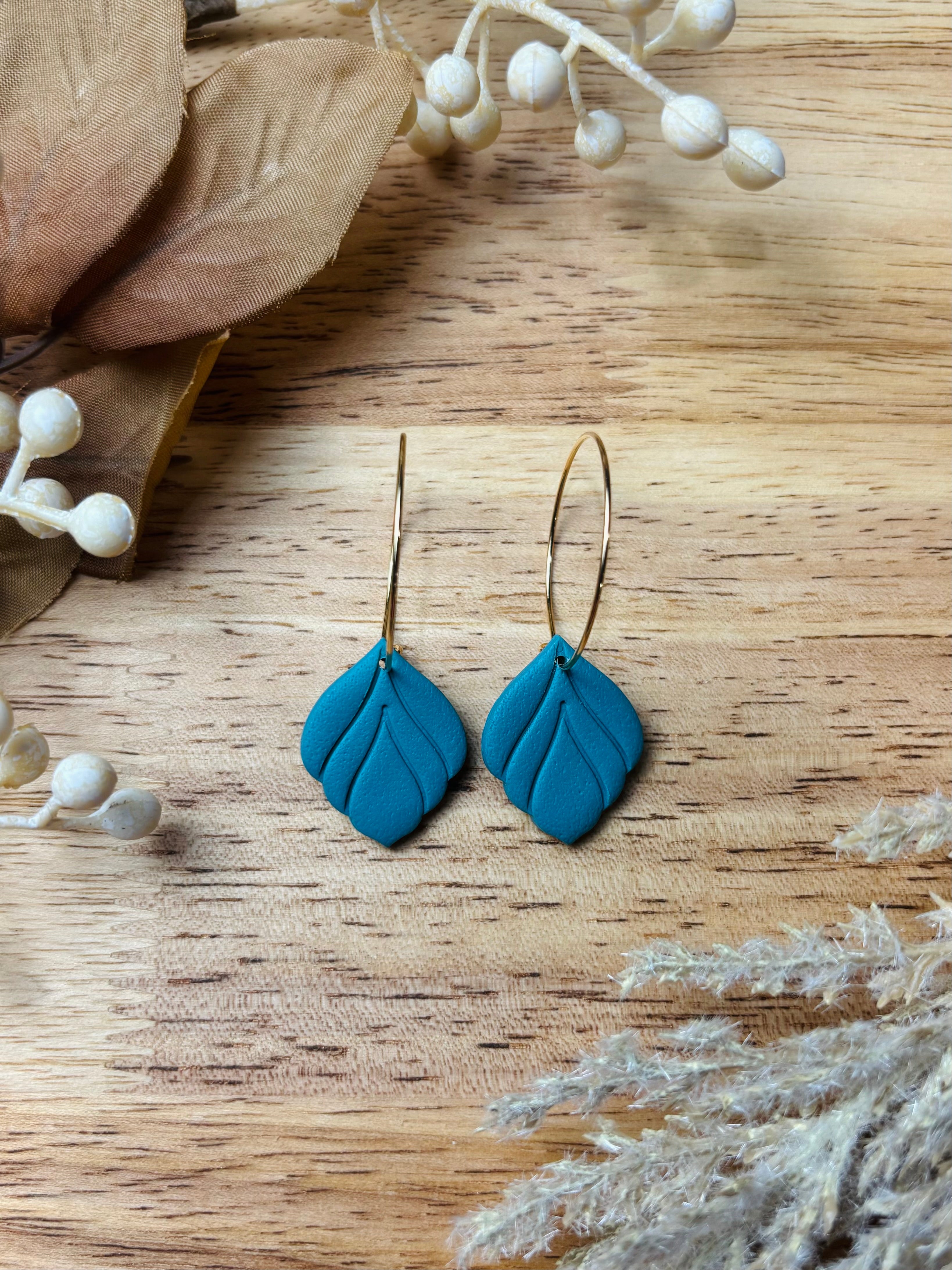 Fall Colored Textured Hoops