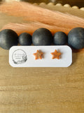 Orange & Gold Star Studs