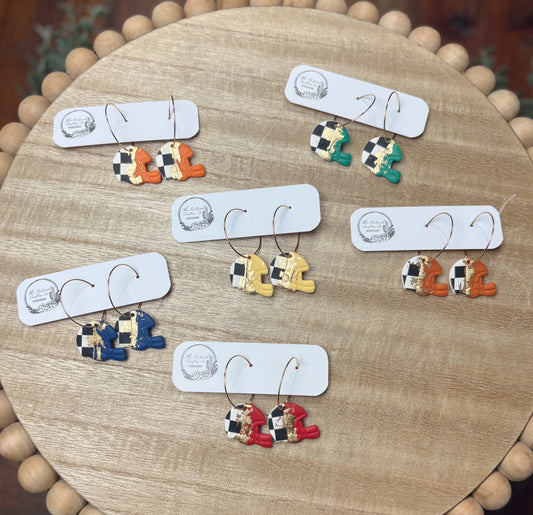 Checkered Helmet Dangles