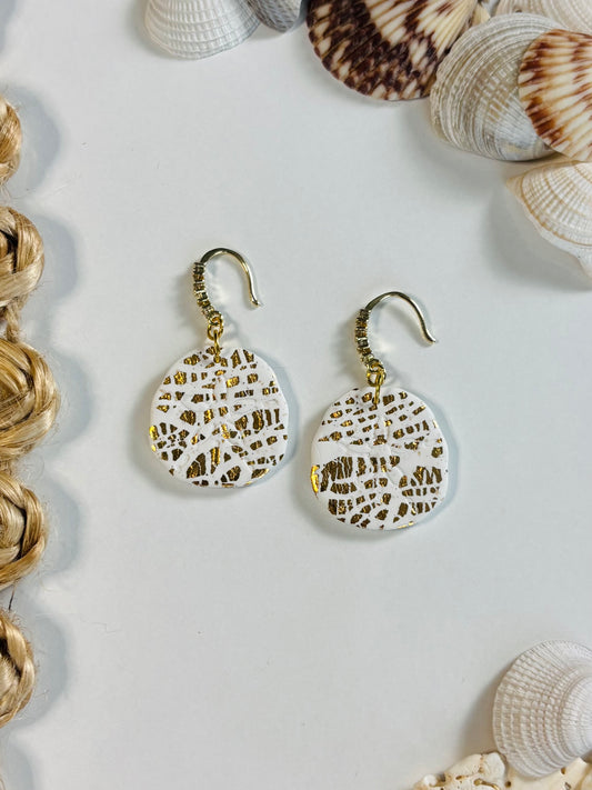 Gold Speckled Sand Dollar Dangle