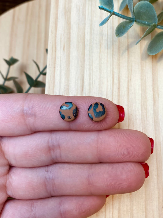 Cheetah Circle Stud