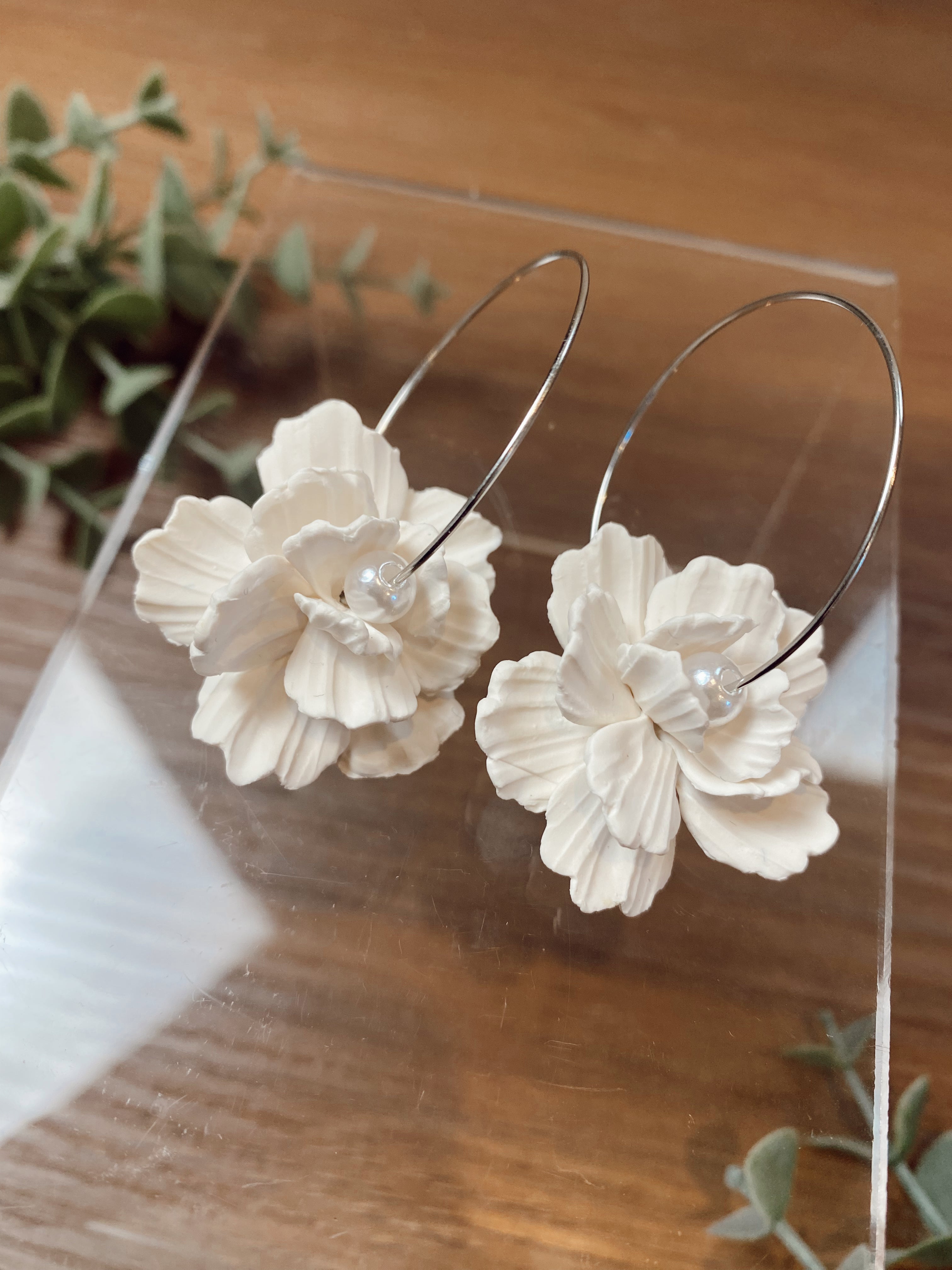 White Flower Hoop