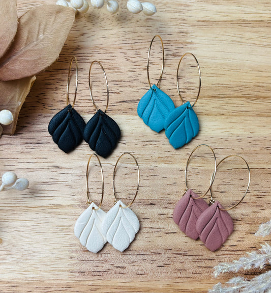 Fall Colored Textured Hoops