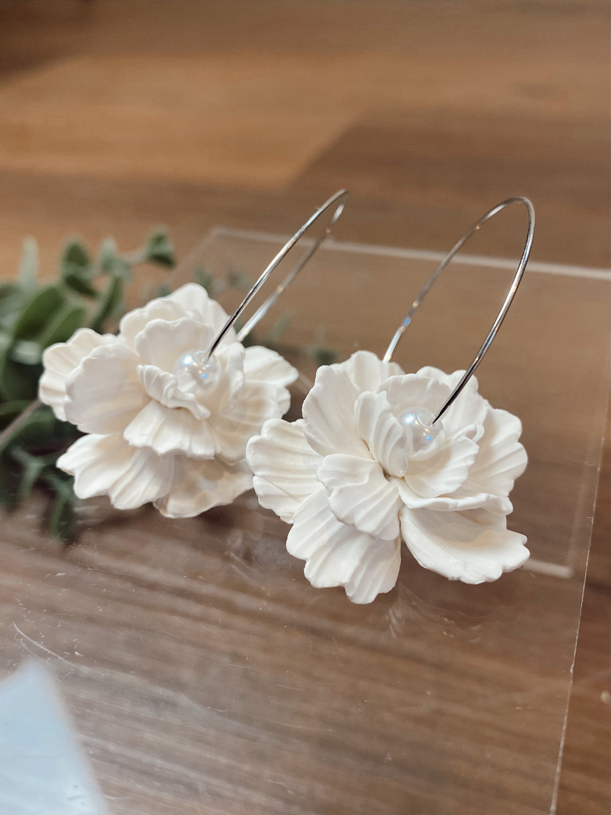 White Flower Hoop