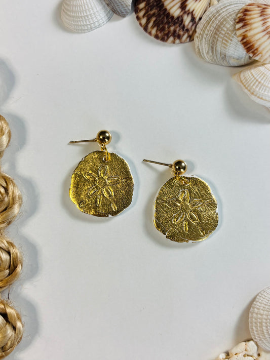 All Gold Sand Dollar Dangle