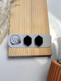 Black & Gold Speckled Stud