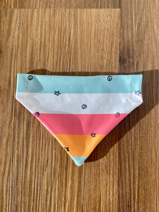 Retro Stripes Collar Slip Bandana
