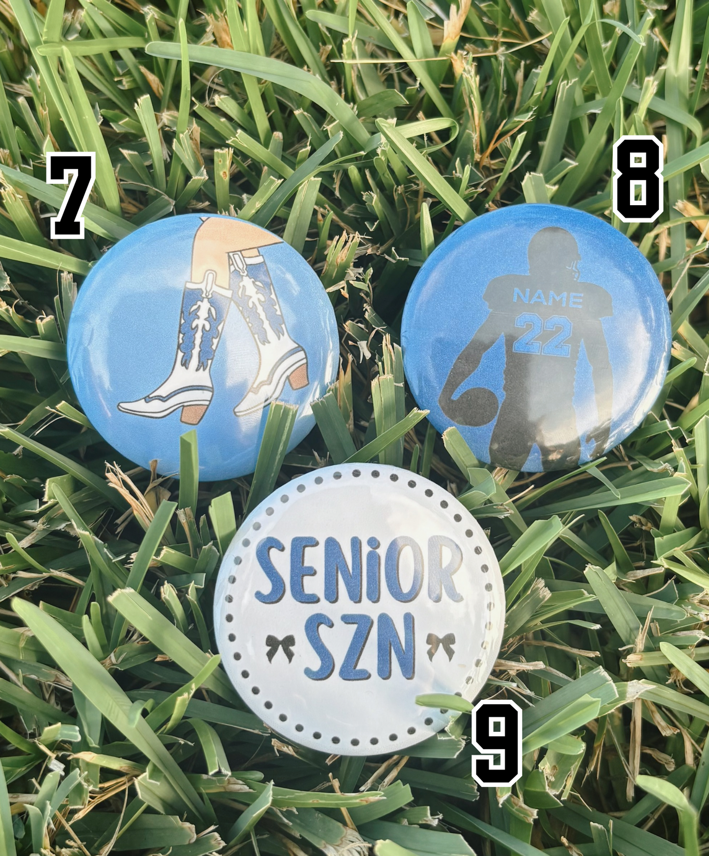 Custom Spirit Button Pins – Personalized Game Day Accessories | The Pierced Cactus Co.