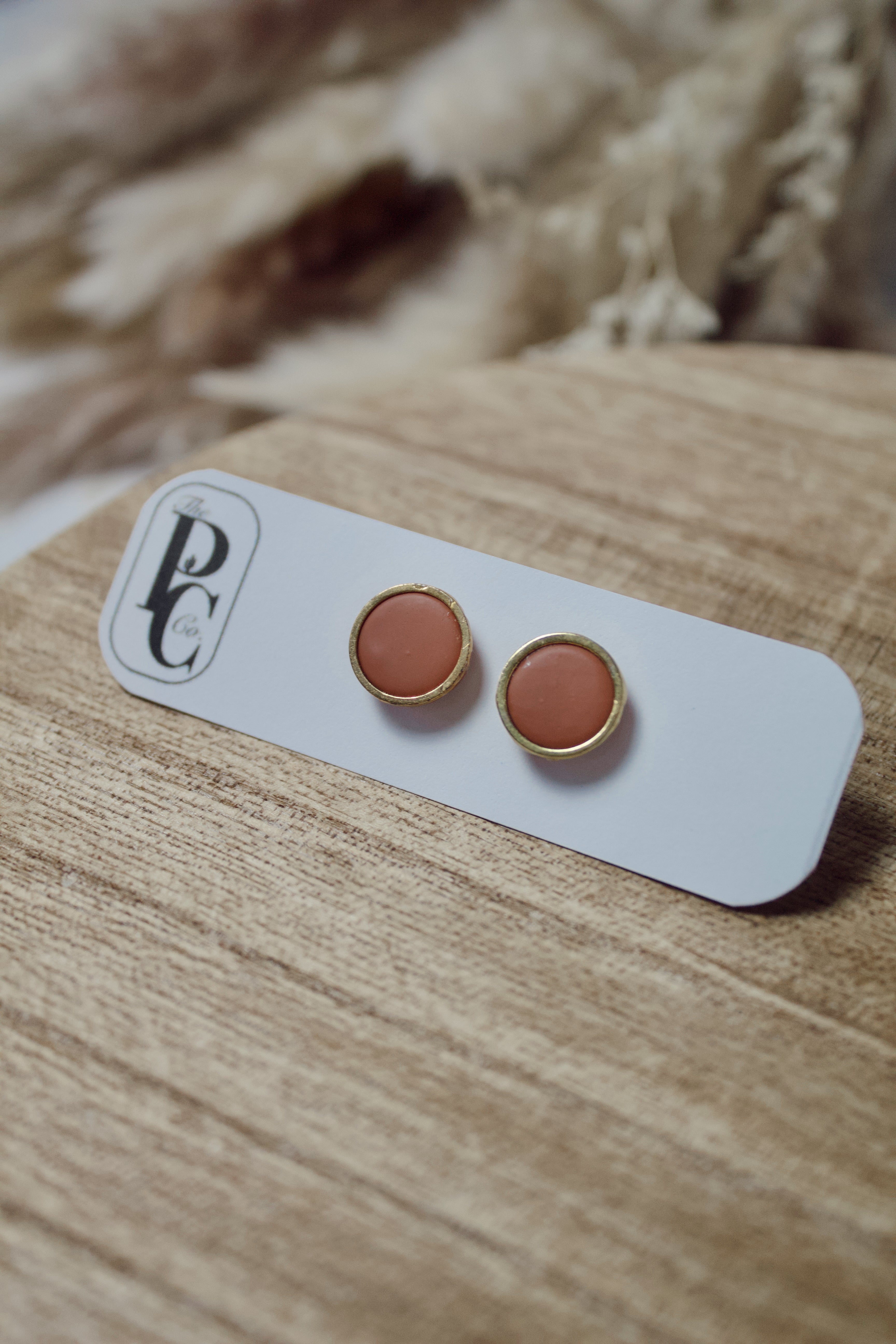 Matte & Gold Outlined Studs