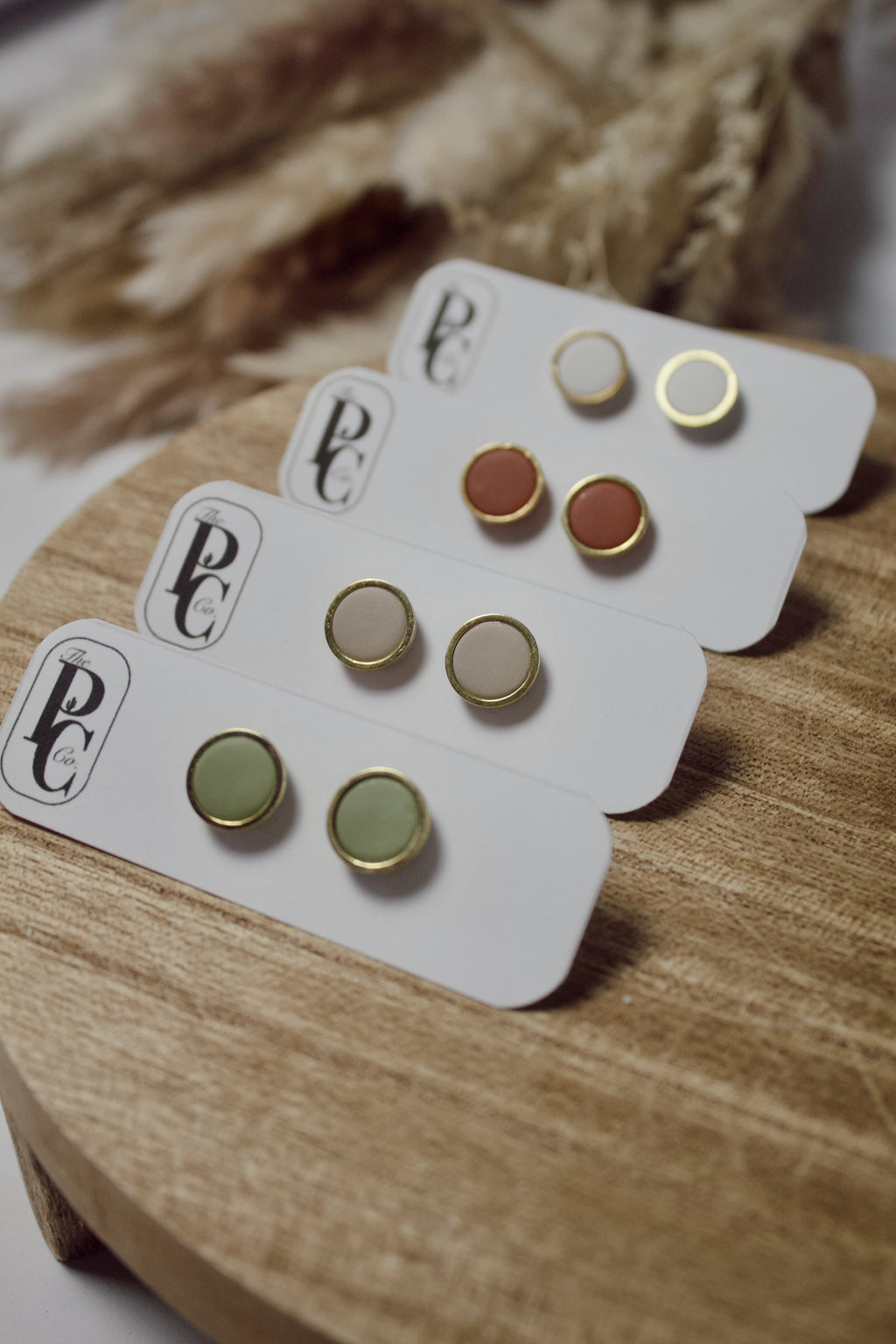 Matte & Gold Outlined Studs