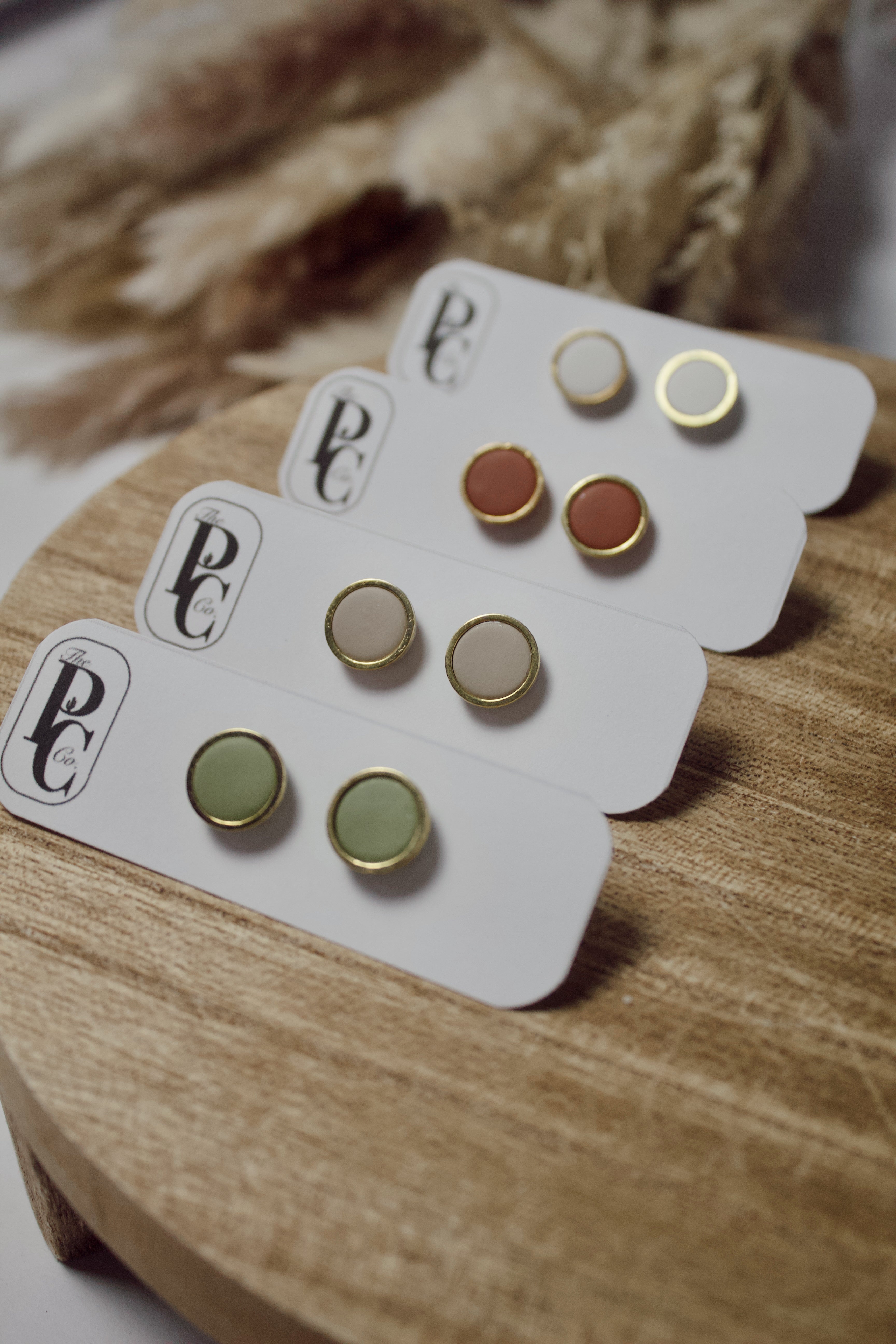 Matte & Gold Outlined Studs