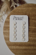 White Circle Drop Dangle