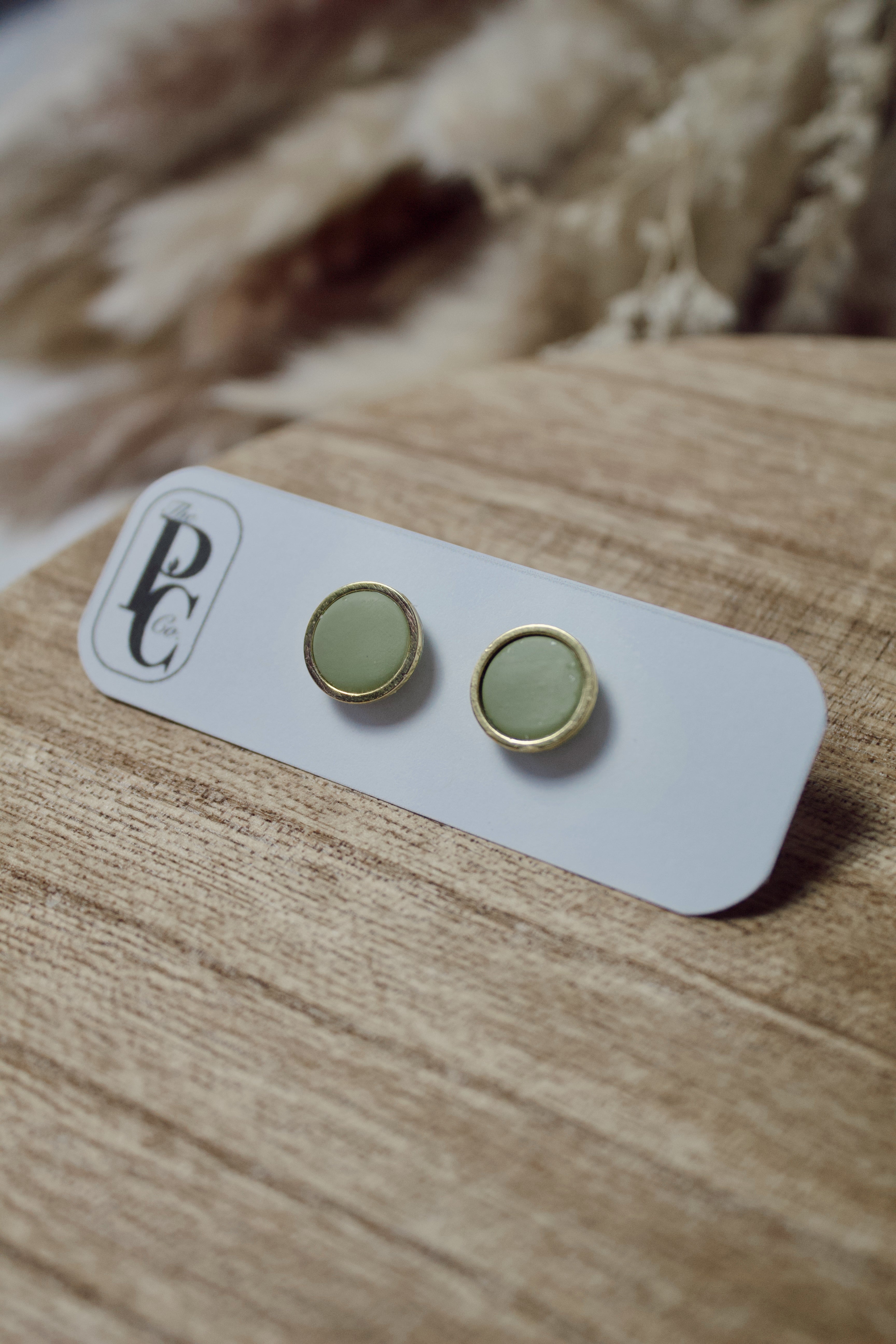 Matte & Gold Outlined Studs