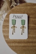 Green Dainty Bow Dangle