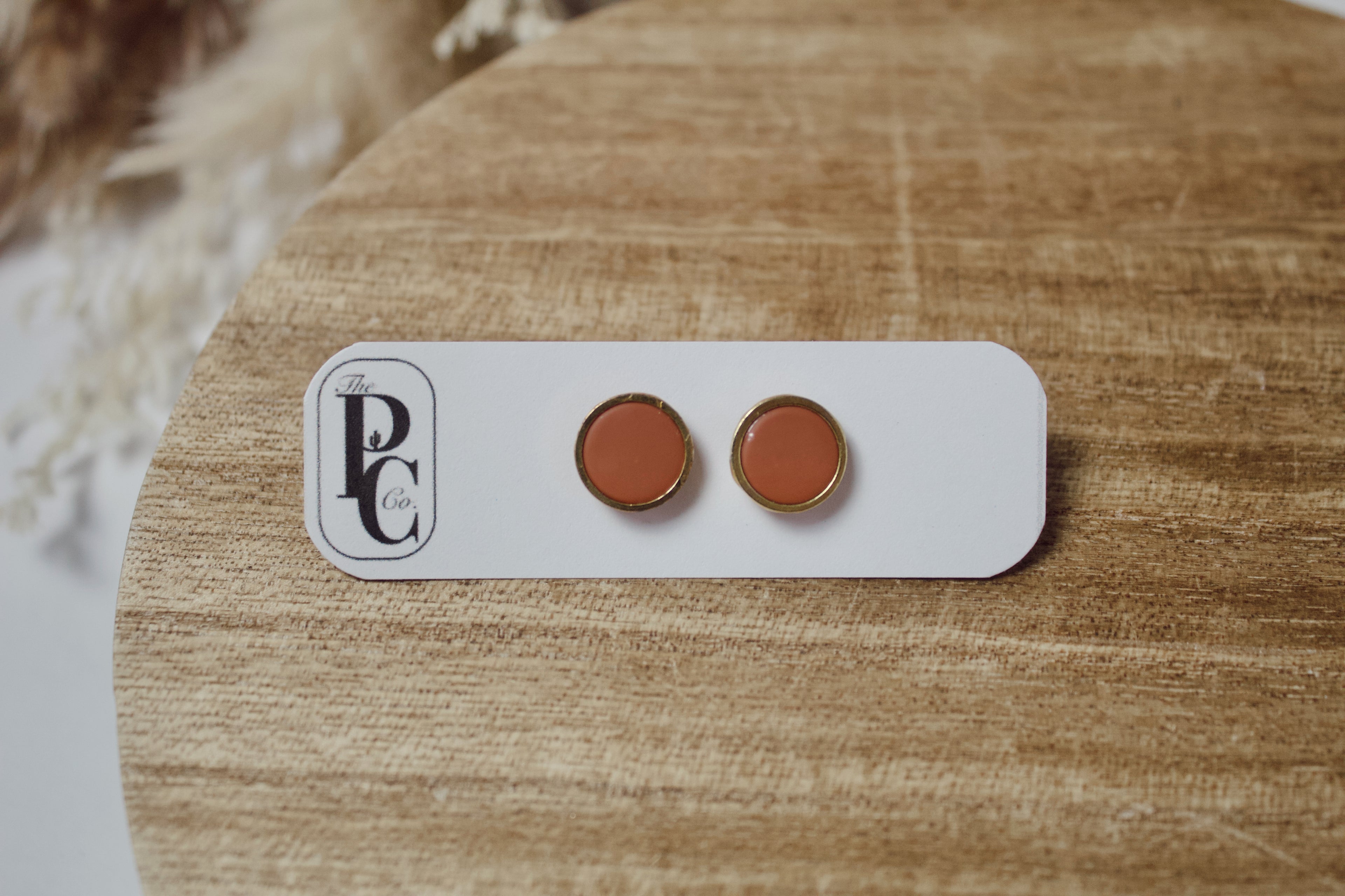 Matte & Gold Outlined Studs